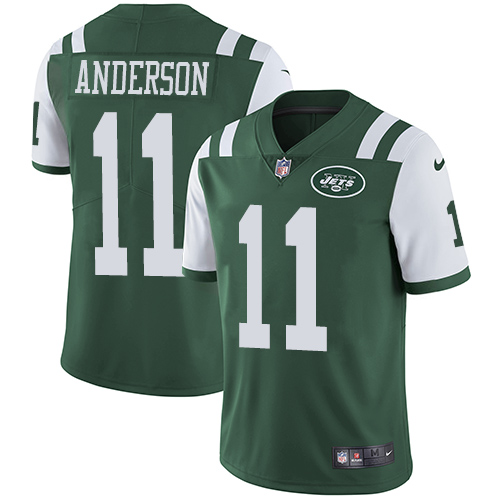 Nike Jets #11 Robby Anderson Green Team Color Men's Stitched NFL Vapor Untouchable Limited Jersey - Click Image to Close